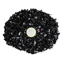 Cascalho De Pedra Obsidiana Natural Miúdo 01 - 500g