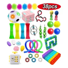 Conjunto De Brinquedos Pop It Sensorial Fidget 38 Unidades