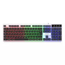 Teclado Gamer Pc Usb Luces Led Retroiluminado Noga Nkbt100 Color Del Teclado Negro Idioma Español Latinoamérica