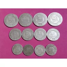 Lote 12 Moedas De 400 200 100 Réis 1919 A 1930