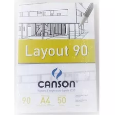 Bloco Layout 90 Sem Margem Branco A4 50 Folhas - Canson