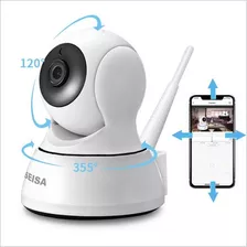 Camara Ip Interior Wifi Audio Monitoreo 360 Desde El Celular Color Blanco