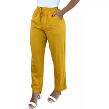 Calça Feminina De Liso Viscose Soltinha Confortavel 