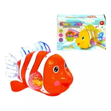 Brinquedo Peixe Nemo Robô Clownfish A Pilha Com Som E Luz