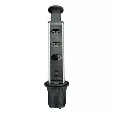 Torre Tomadas Retrátil 20a C/ 2 Usb 5v 2.4 Para Mesa Bancada