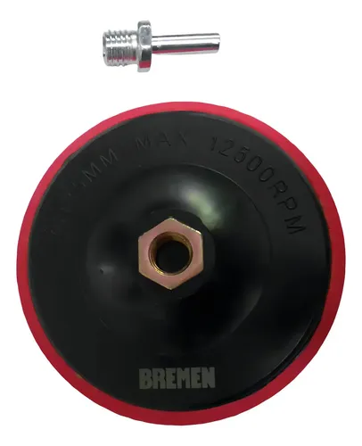 Disco Respaldo Goma C/ Velcro 125mm C/adaptador Bremen 8060 Color Rojo