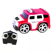 Carrito Radio Control Remoto Adventure Force Taxi Rojo Blanc