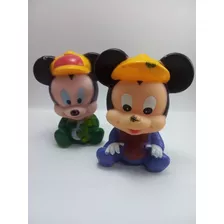 Bonecos Em Vinil Turma Mickey Antigo Borracha