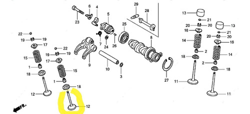 Valvula De Escape Honda Crf450r 07-08 14721-men-a00 Foto 2