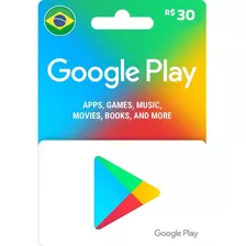 Gift Card Google Play R$ 30 Código Digital