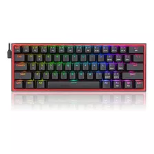 Teclado Mecánico Redragon Fizz Pro K616 Rgb Wireless Dual Color Del Teclado Negro Idioma Español Latinoamérica