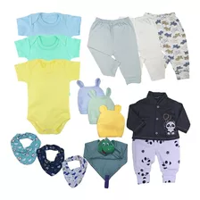 Kit 14 Peças Roupa De Bebê Saída Maternidade Bonito Estiloso