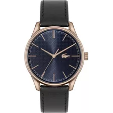 Lacoste Reloj De Cuarzo Vienna Para Hombre, Negro, Reloj De