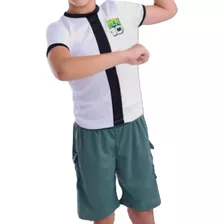 Roupa Fantasia Infantil Ben 10 Mascara E.v.a Bermuda E Camis