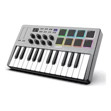 Controlador De Teclado Midi Usb De 25 Teclas 8 Pads De ...