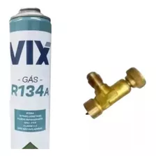 Refil Gás R134 Vix C/ 750gr + Válvula Perfuradora