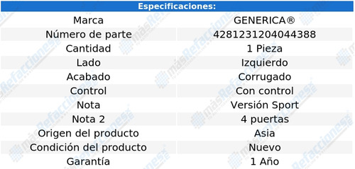 Espejo Chev Cobalt 2005-2010 C/control Corrugado 4 P Izq Qwe Foto 2