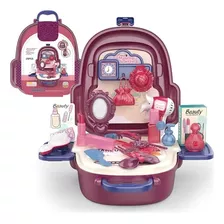 Set De Maquillaje Fashionista - Mochila Maletín Para Niñas