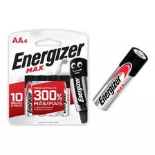 04 Pilhas Pequena Aa Max Alcalina Energizer 1 Cartela