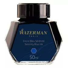 Frasco De Tinta Azul Waterman Serenity Blue Lavable 50 Ml