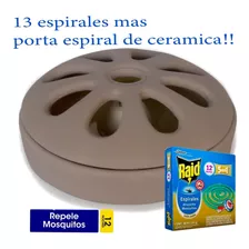 Porta Espiral Cerámica Espirales Repelente Mosquitos Raid Mo