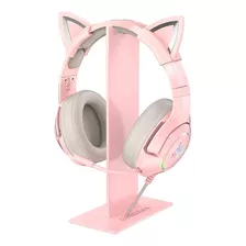 Audifonos Gamer Onikuma K9 Rosado Pink Orejas Gato Pc