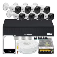 Kit Intelbras 8 Câmeras Vhc 1120 20m Dvr De 8 Canais Hd 1tb