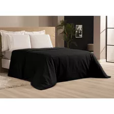 Capa De Edredom Solteiro Duvet Zíper 1,60x2,40 400 Fios Luxo Cor Preto