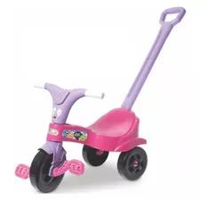 Motoca Infantil Triciclo Com Empurrador Rosa