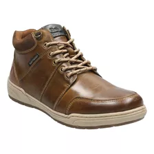 Botin Cuero Hombre Fiord Café Hush Puppies