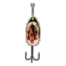 Spinner Cucharita 10grs 8,3cms Oro Puntos Rojos #4