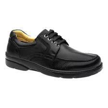 Sapato Casual Doctor Shoes Diabético Couro 5311 Preto