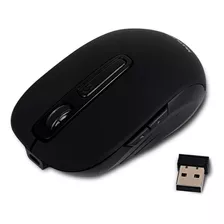 Mouse Sem Fio 2.4 Ghz 2400 Dpi Recarregável 6 Botoes Preto U