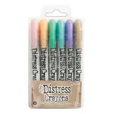 Set De Crayones De Colores Distress Crayon X5 Unidades