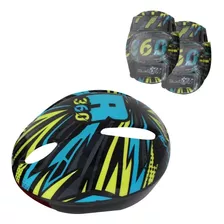 Combo Casco Y Rodilleras Infantil Rush 360