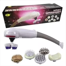 Masajeador Relajador Magic Massager 7 En 1 + Puntas Color Gris 110v