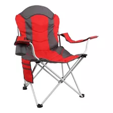 Sillon Plegable Waterdog Cha64009 120kg Porta Vaso Bolso Color Rojo