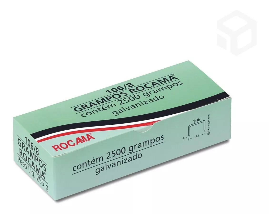 Rocama - Caixa Com 2500 Grampos 106/8