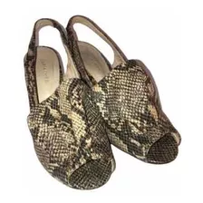 Zapatos Sandalia Reptil Mujer María Cher Nro 36 Estrenado