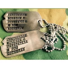 Placas De Identificacion Militar Dog Tags Estilo Wwii