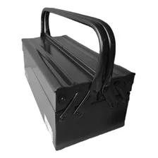 Caixa De Ferramentas Maleta Metal Sanfonada 3 Gavetas 40cm Cor Preto