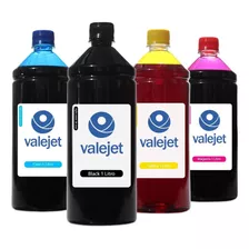 Kit 4 Tinta Bulk Ink L355 Cmyk 1l Corante Valejet