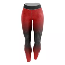 Calça Legging Missy Fitness Academia Degrade Vermelho