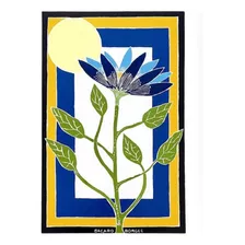 Flor Azul Xilogravura Bacaru Borges