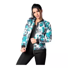 Casaco Jaqueta Bomber Suplex Estampada Feminino Inverno