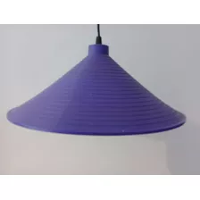 Lámpara Colgante Sombrero Chino 35cm Pvc Violeta Cocina