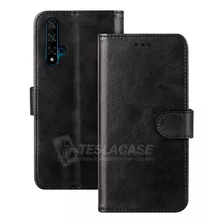 Carcasas Huawei Nova 5t Flipcover Negro + Vidrio De Regalo