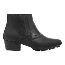 Bota Ziper Botina Masculina Couro Solado Costurado Manual