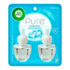 Repuesto Aromatizante Air Wick Eléctrico Refreshing Breeze Líquido 21 Ml Pack X 2