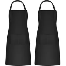 2 Pack Mandil Delantal Para Chef Anti-agua Poliéster Algodón